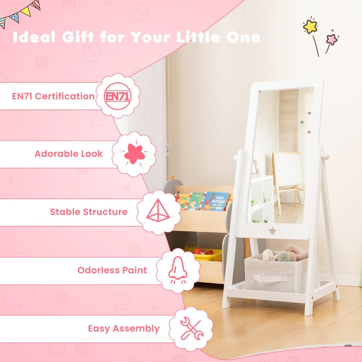 Adjustable and Adorable Mirror for Kids - Shop Now!