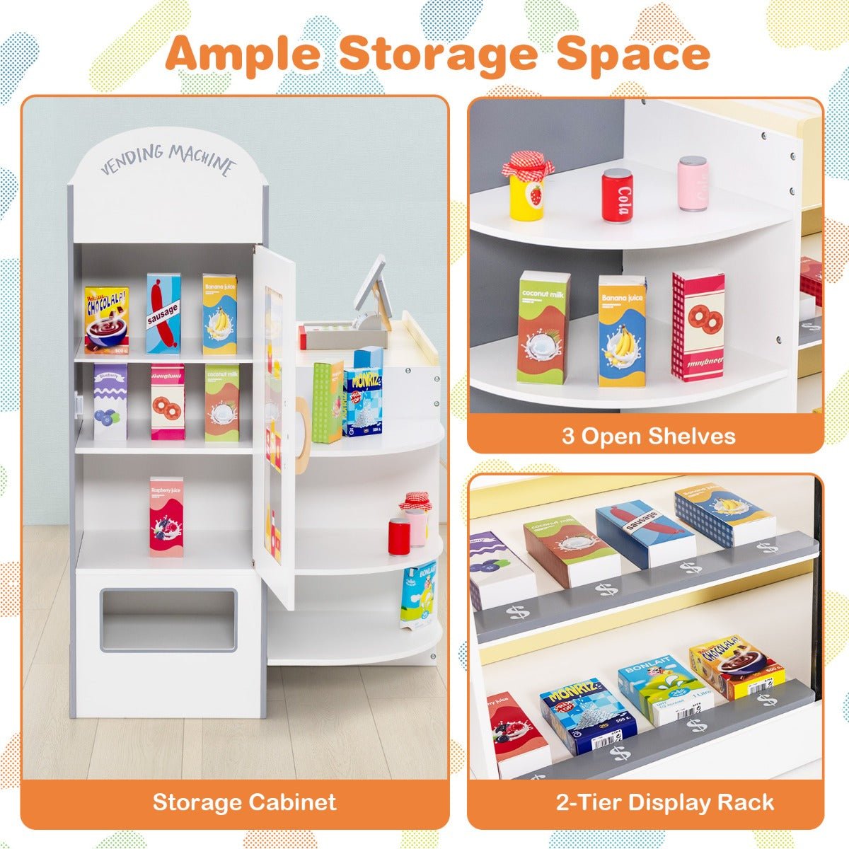 Educational Cash Handling with White Market Set