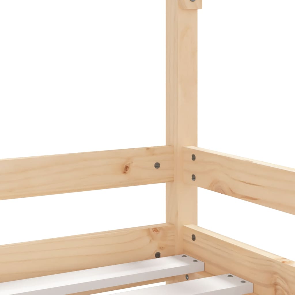 Single size kids house bed frame made from solid pine wood for cozy sleepovers.