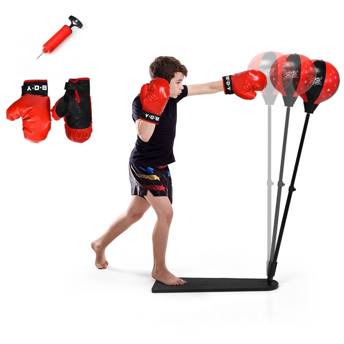 Shop Kids Inflatable Boxing Set with Ball, Gloves & Pump