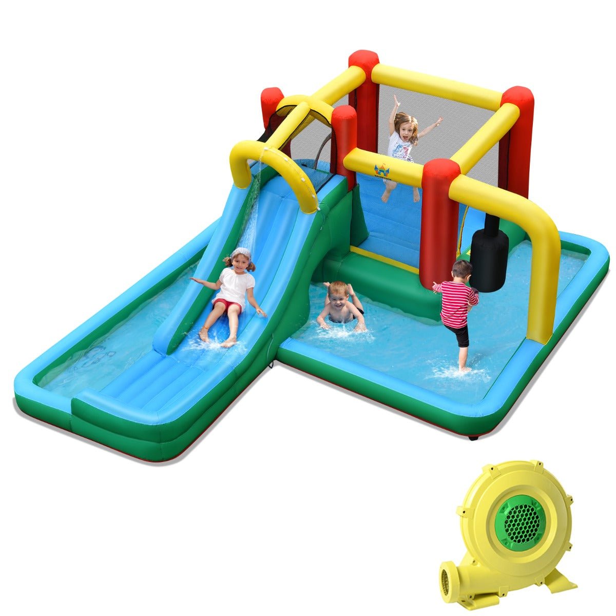 Shop Kids Inflatable Water Slide Bounce House with Blower