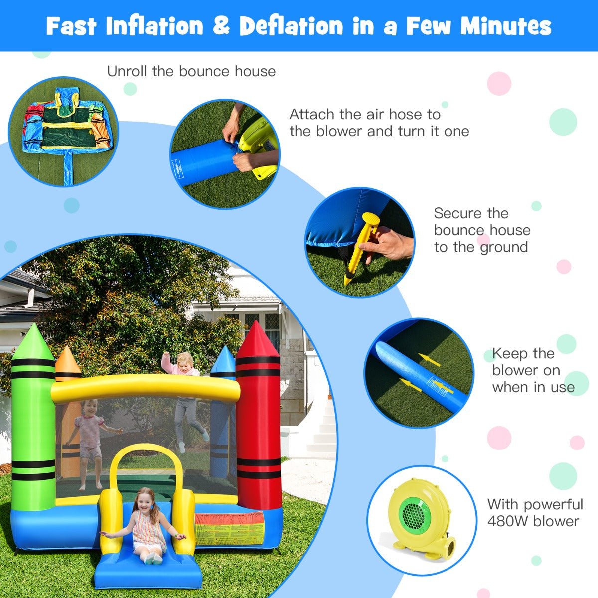 Children's Bouncer with Slide - Active Play and Outdoor Adventure