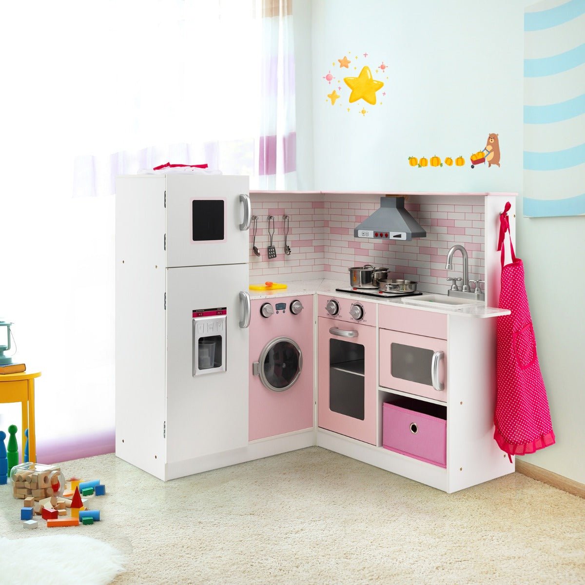 Nurturing Imagination: Kids Kitchen Pretend Play Set with Cookware & Apron