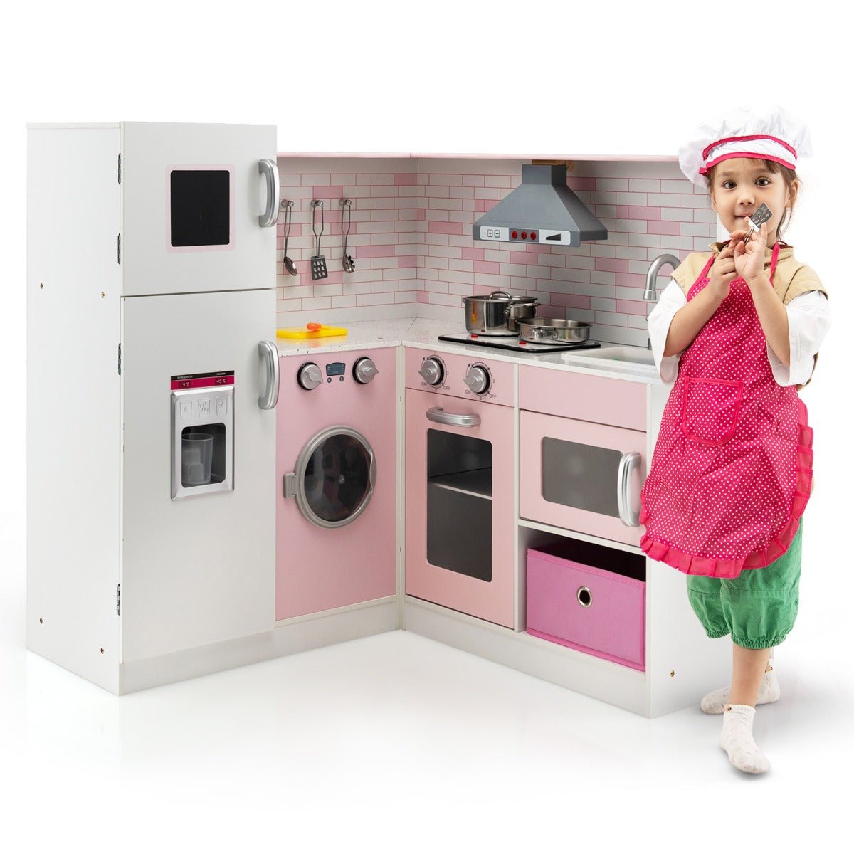 Playful Culinary Adventure: Kids Kitchen Pretend Play Set with Cookware & Apron