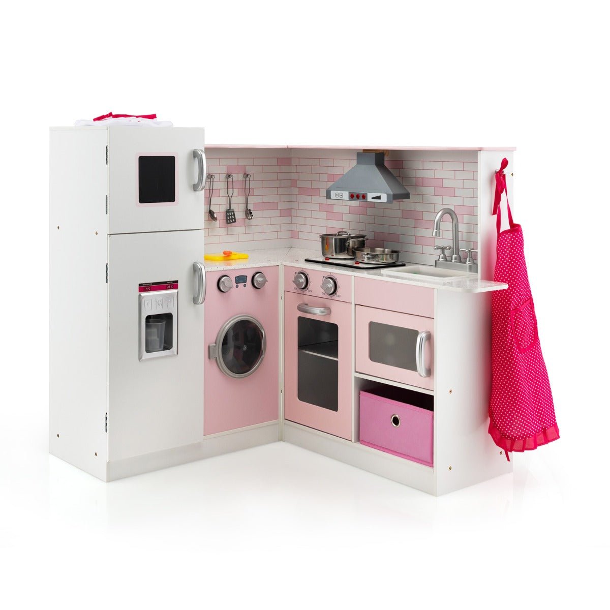 Empowering Young Chefs: Kids Kitchen Pretend Play Set with Cookware & Apron