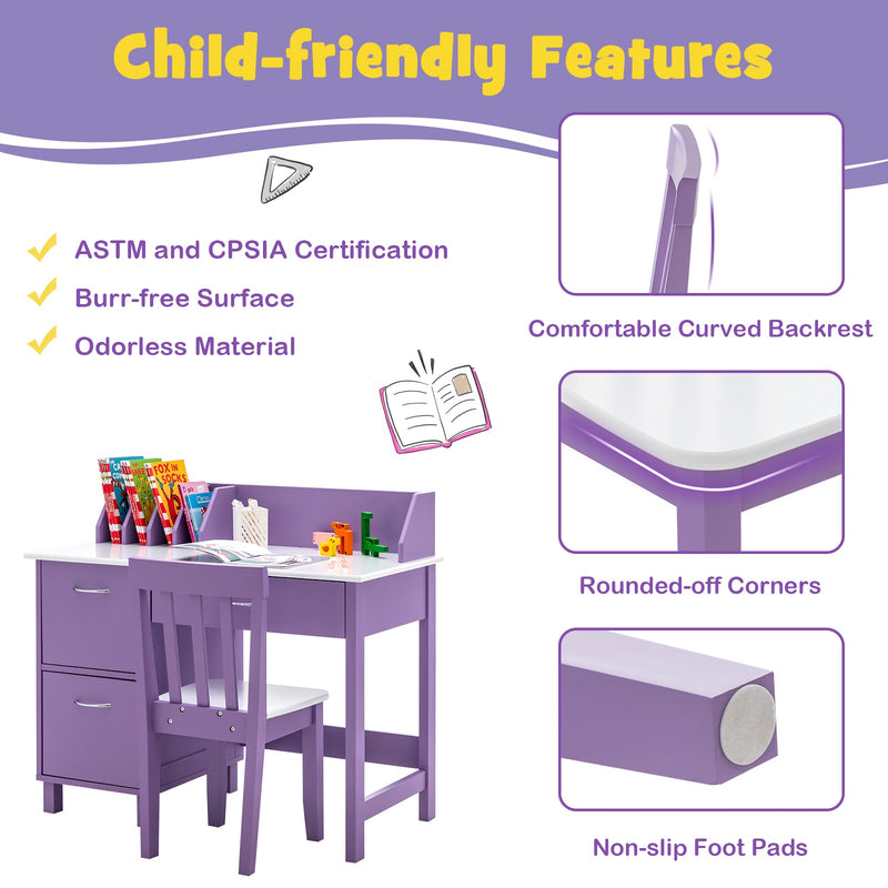 Kids store purple desk