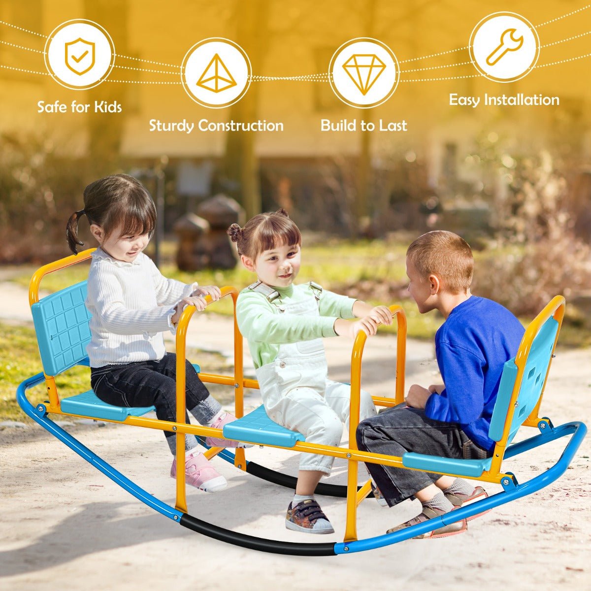 Blue Rocking Seesaw for Kids