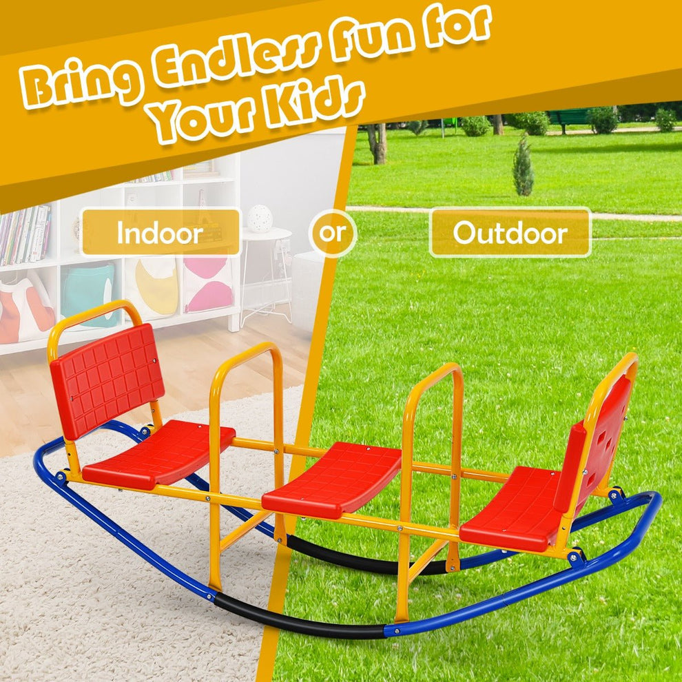 Metal Rocking Seesaw for Kids | Outdoor Fun Play Equipment – Kids Mega Mart