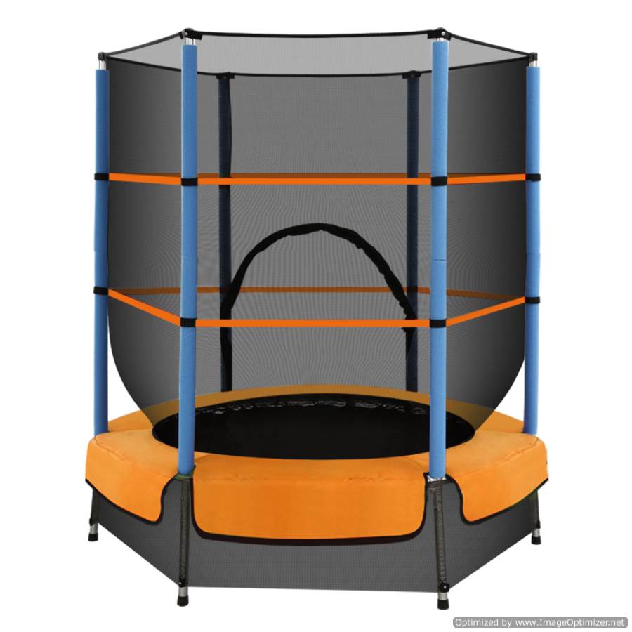 Kids Mini Trampoline 4.5FT for outdoor play, perfect for fun and active playtime.