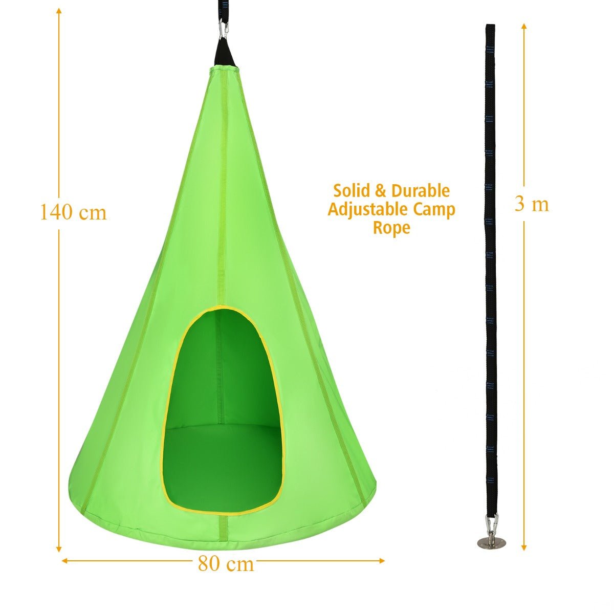 Swinging in Harmony: Kids Nest Swing Tent Green 80cm, Connect with Nature