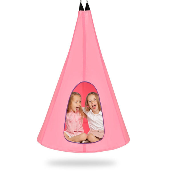 Playful Haven: Kids Nest Swing Tent Pink 80cm, Swing into Joy