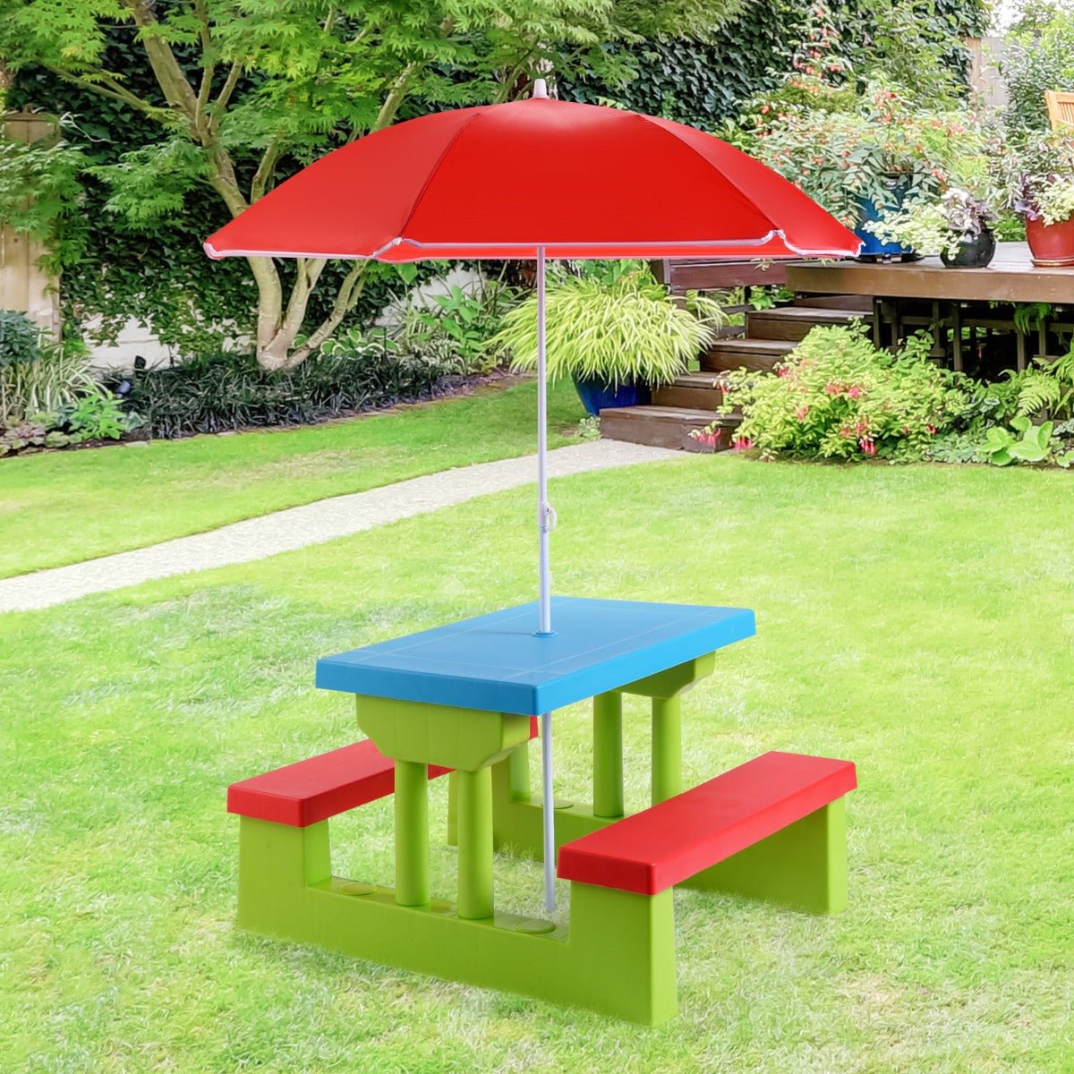 Enjoyable Children's Picnic Spot: Tea Time Fun with Removable Umbrella