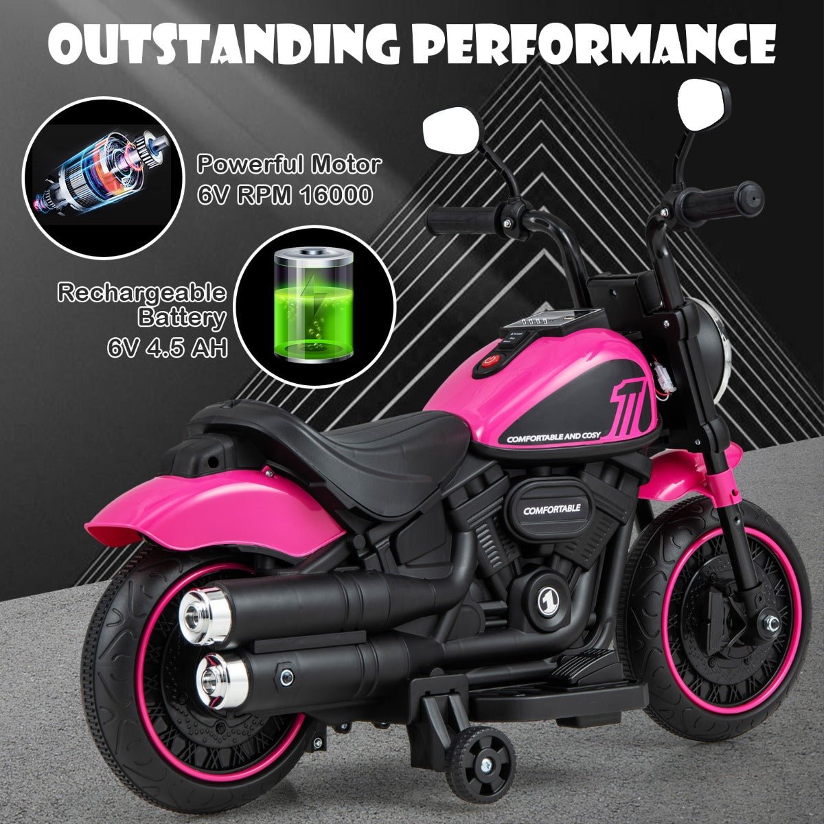 Little Rider's Pink Fantasy: Electric Motorcycle