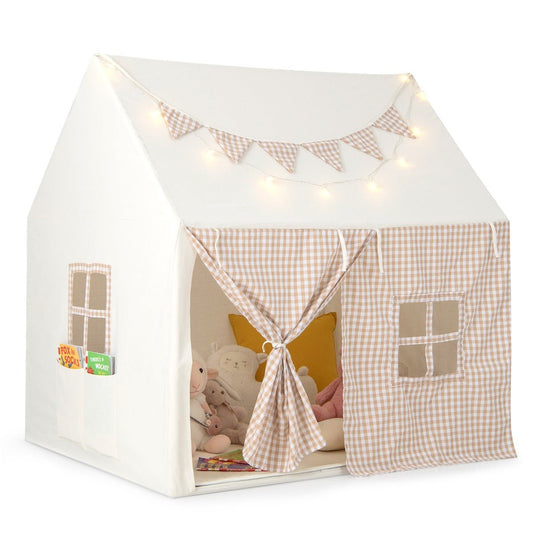 Kids Play Tent with Lights and Mat for cozy indoor play, perfect for imaginative fun.