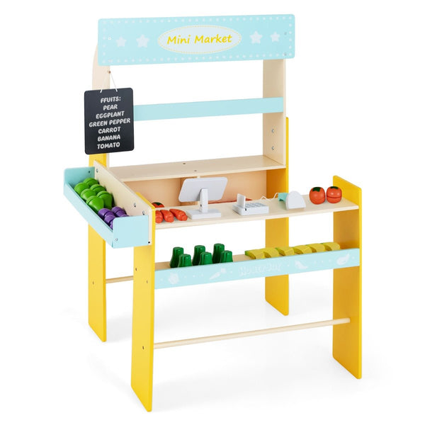Kids' Shopping Paradise with Wooden Cash Register Play