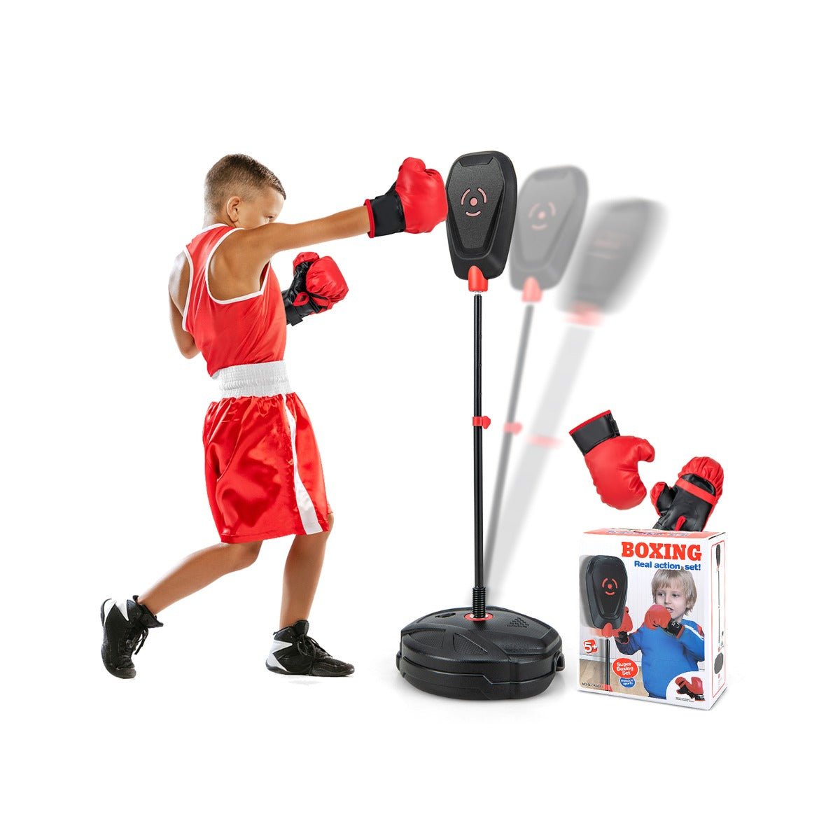 Boxed Kids Punching Bag Boxing Set with Punching Speed Ball