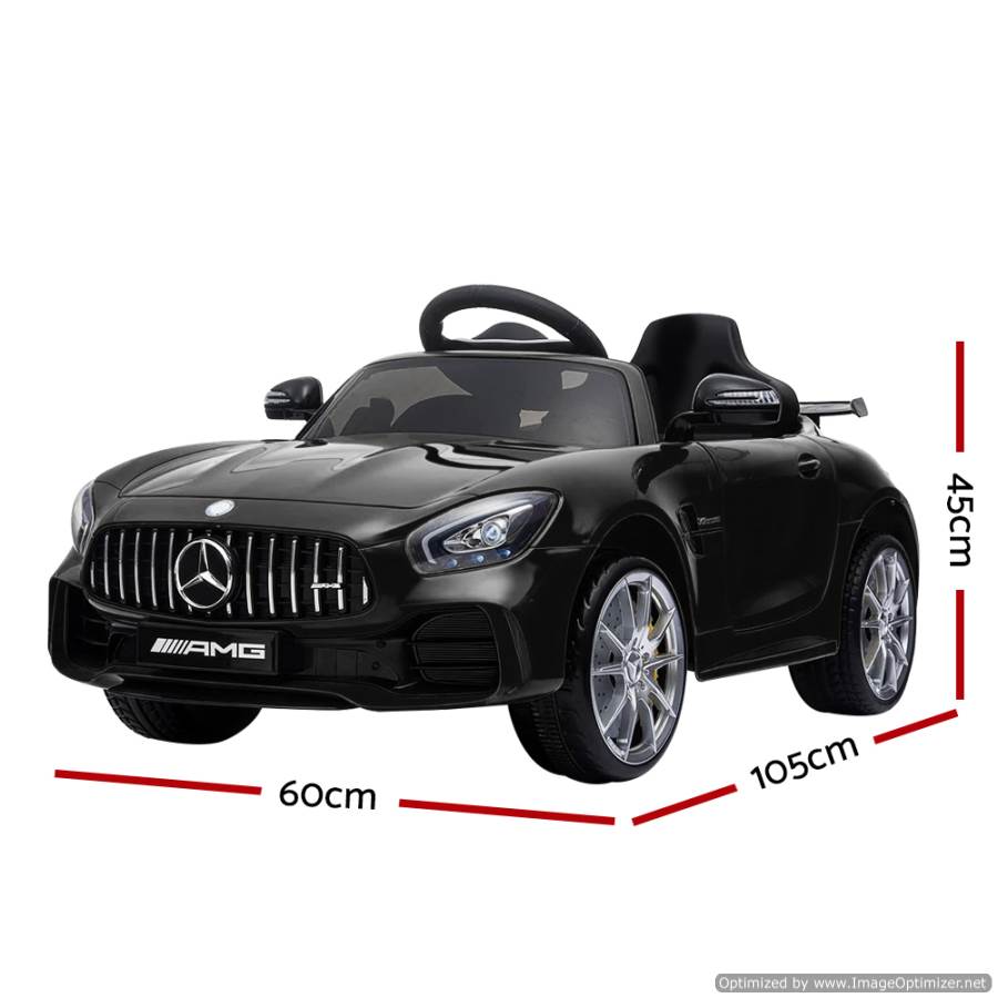Outdoor Toys Kids Ride On Car MercedesBenz AMG GT R Electric Black Measurements