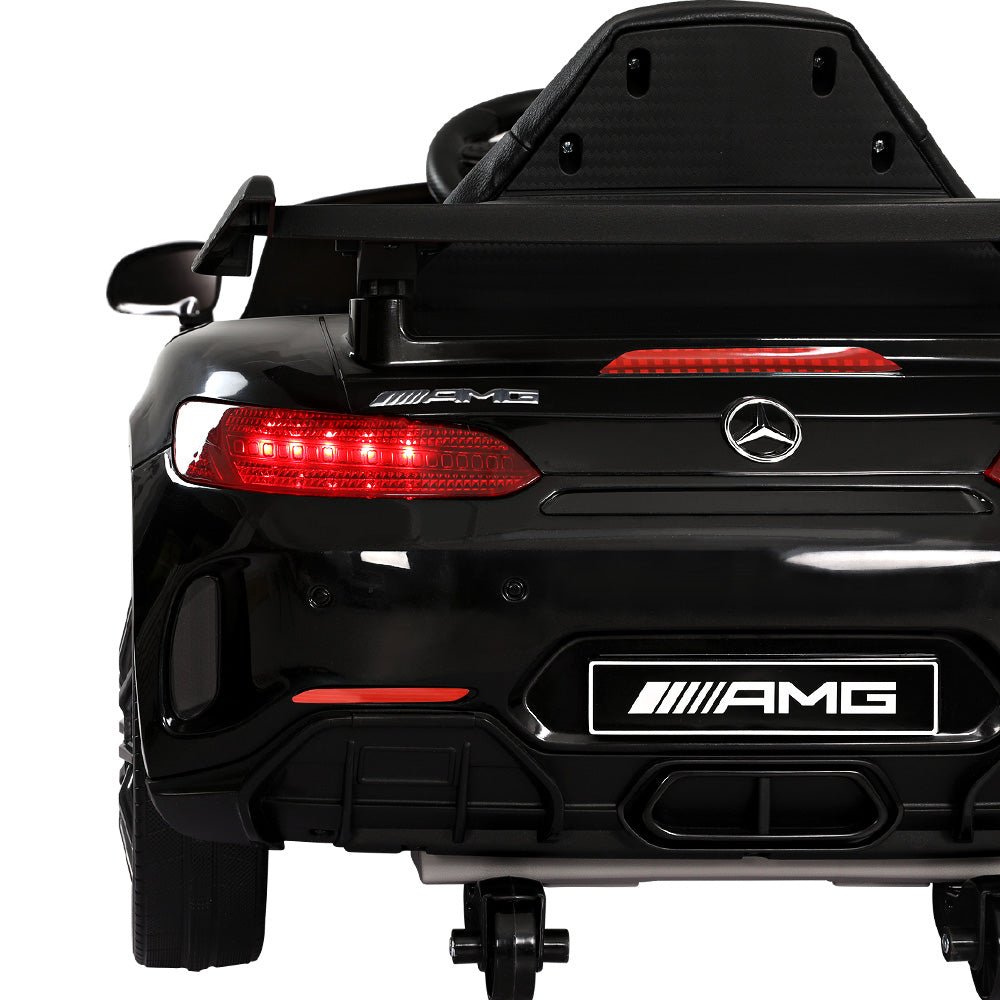 Mercedes Benz AMG GT-R 12V Ride-On Car for Kids Black, interactive electric play car