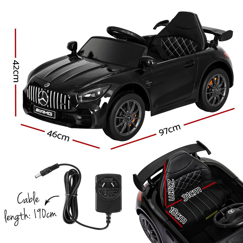 Black Mercedes Benz AMG GTR 12V Electric Ride-On Car for Kids - Home entertainment on wheels.