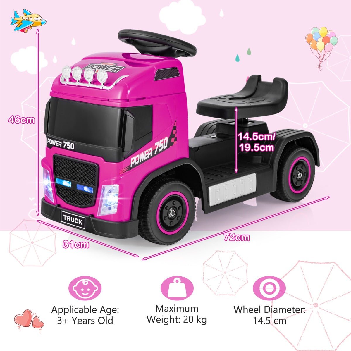 Sing-Along Pink Truck for Toddlers