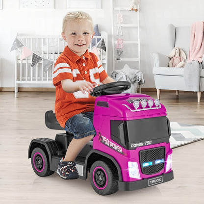 Joyful Pink Musical Push Truck