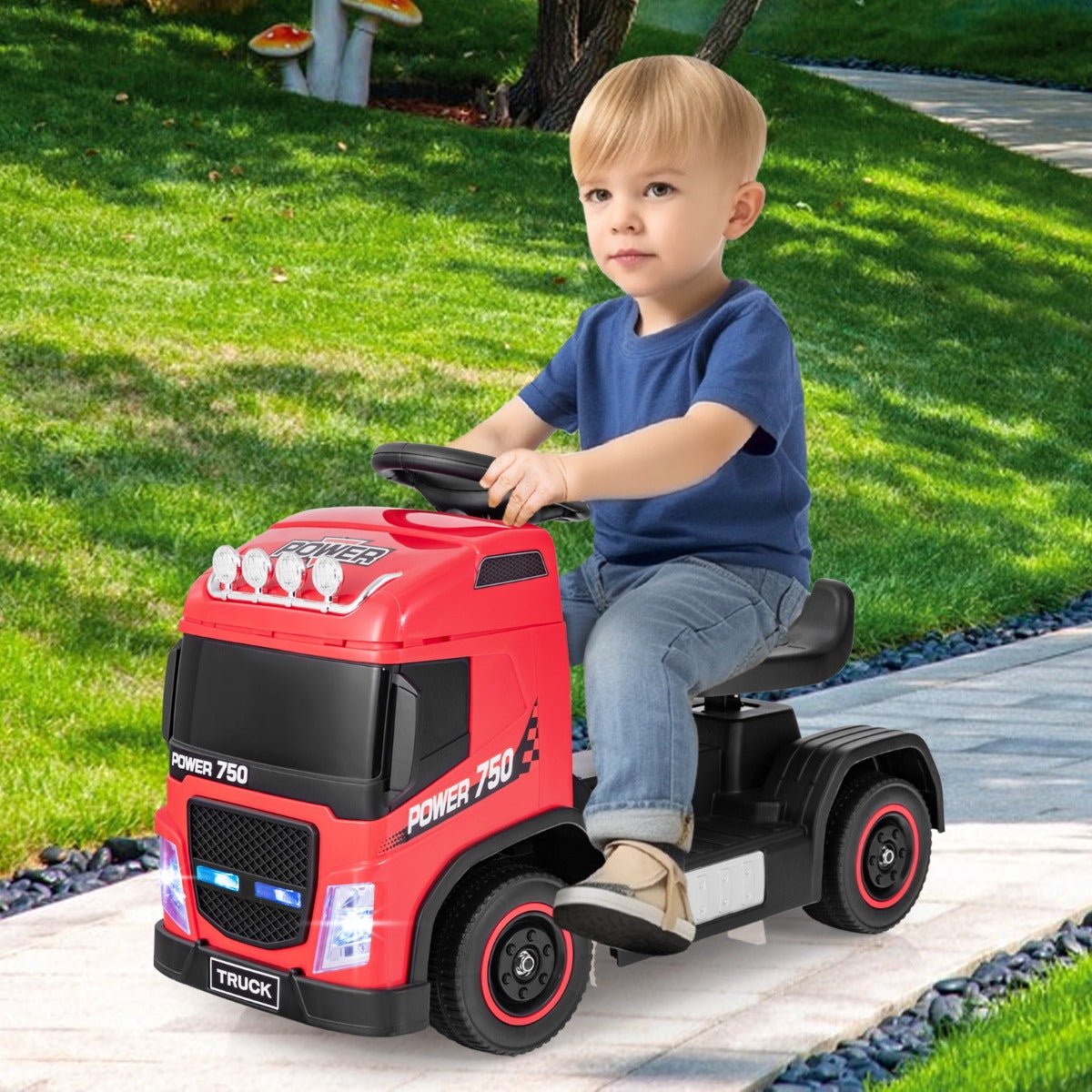 Red Melody Push Truck for Playful Tots