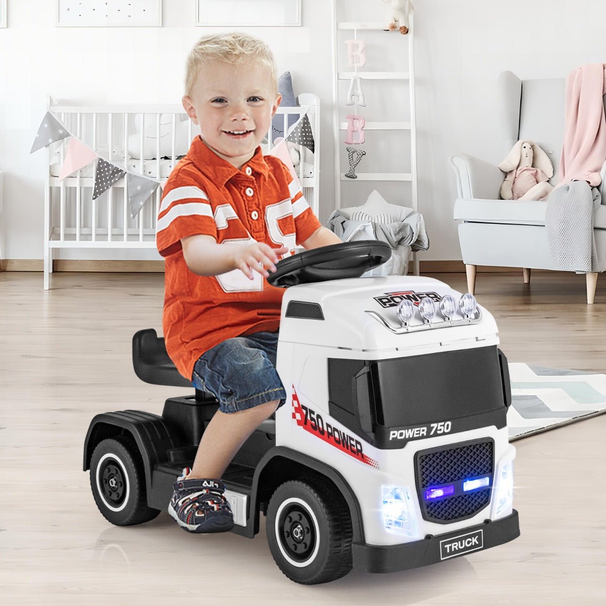 Little Driver's White Ride-On Truck