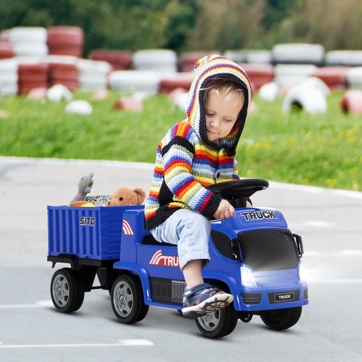 Blue Kids Ride On Truck with Storage - Shop at Kids Mega Mart
