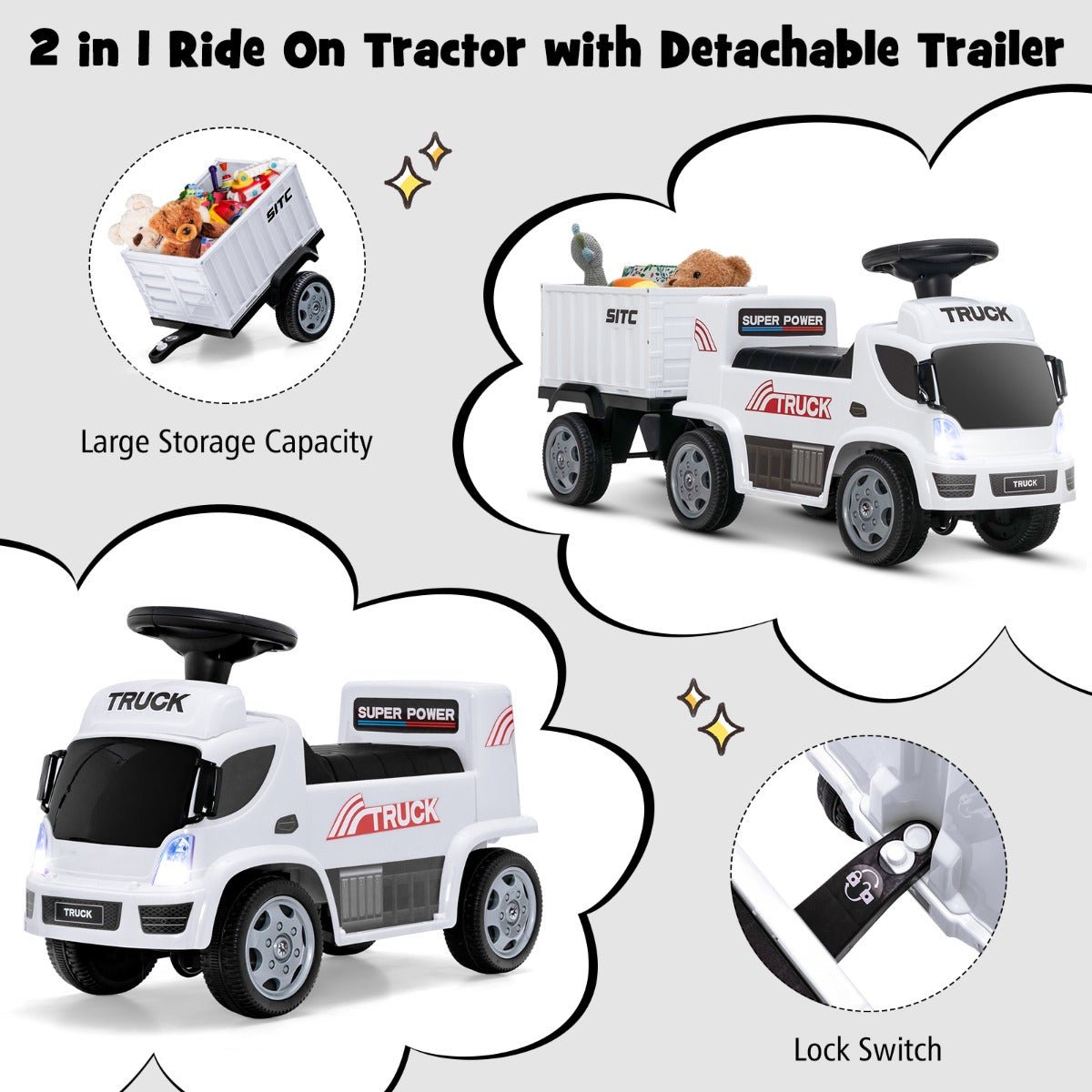 Explore the Outdoors with a White Kids Ride On Truck