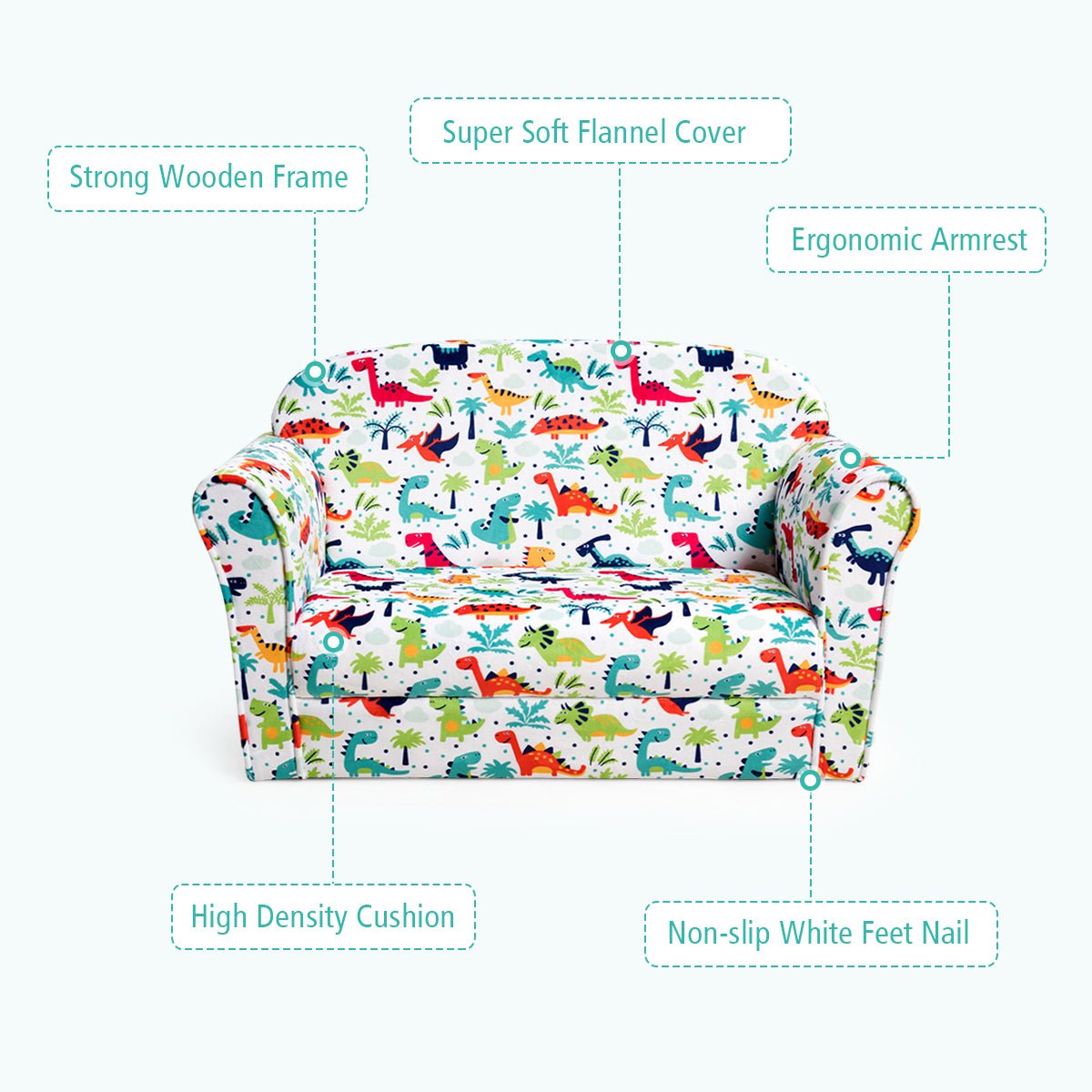 Create a Cozy Corner: Velvet Kids Sofa in Lovely Pattern for Baby Room