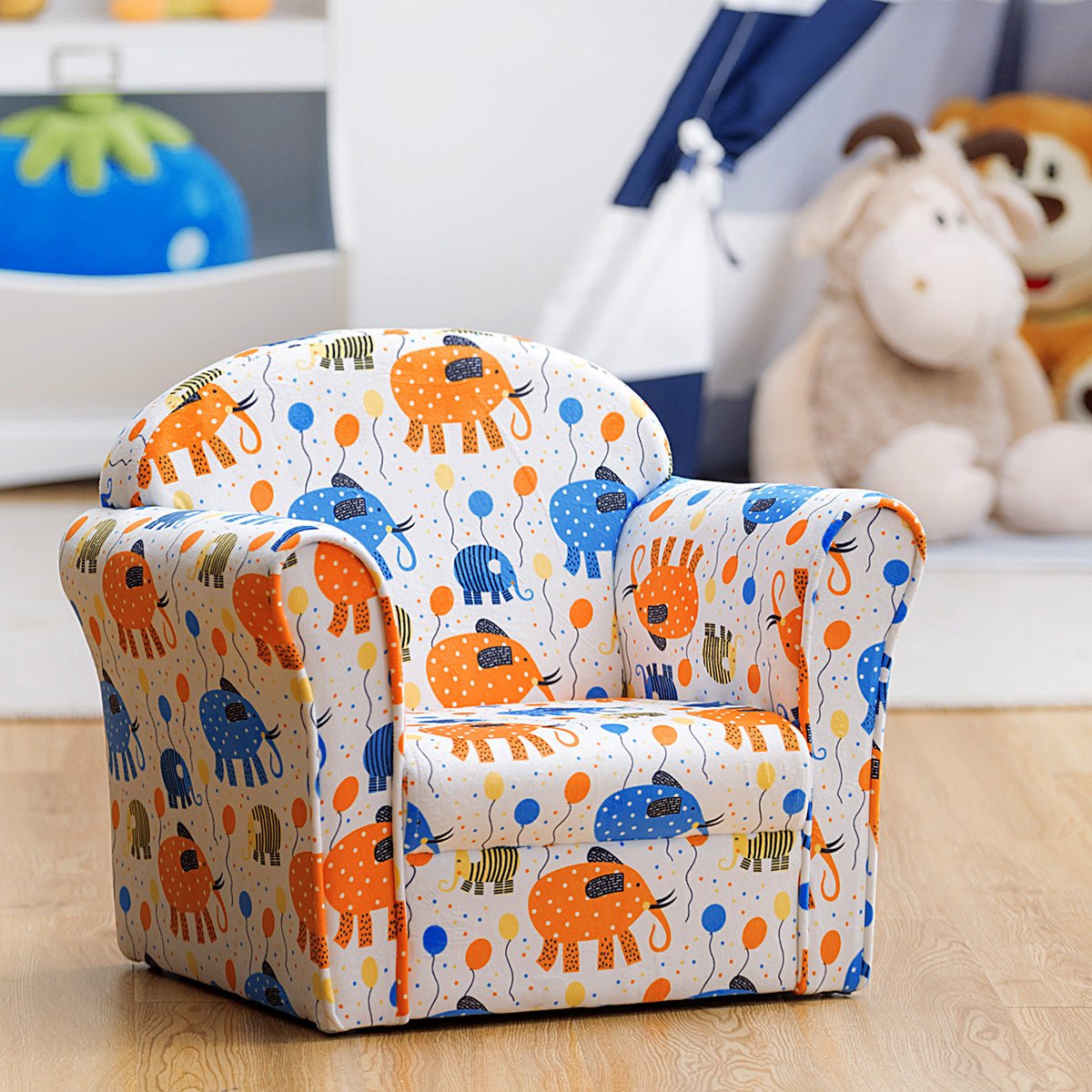 Adorable Velvet Kids Sofa with Charming Pattern: Perfect for Baby Room