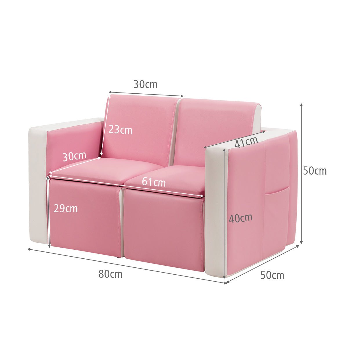 Kids Sofa with Wooden Frame and Storage - Cozy, Stylish, and Smart