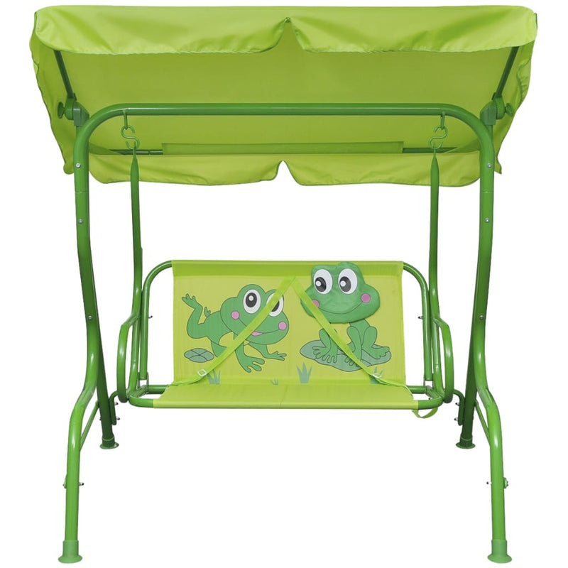 vidaXL Kids Garden Swing Seat Green Frog Australia