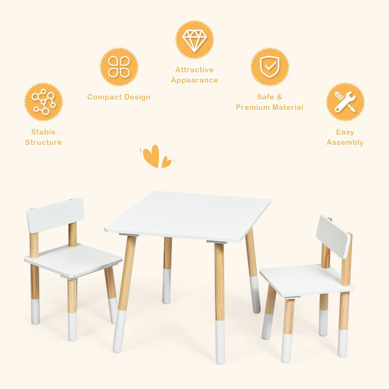 Kids Table Set with Pine Wood Legs: Encouraging Play, Learning, and Meals