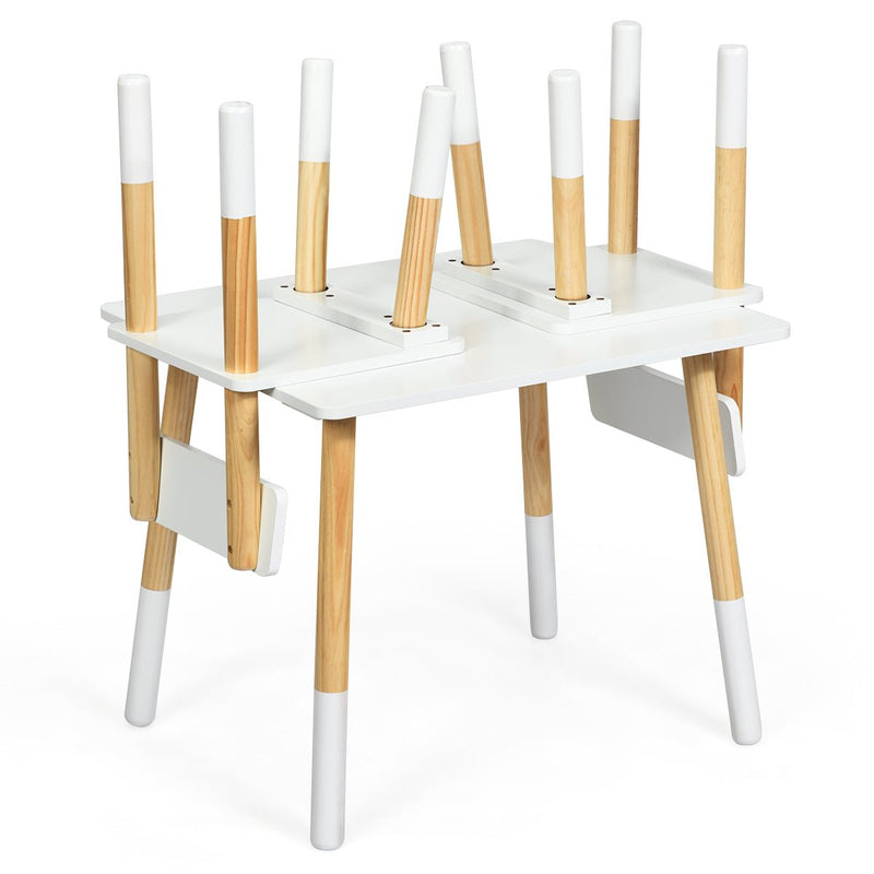 Nurturing Growth: Kids Table & Chairs Set with Pine Wood Legs