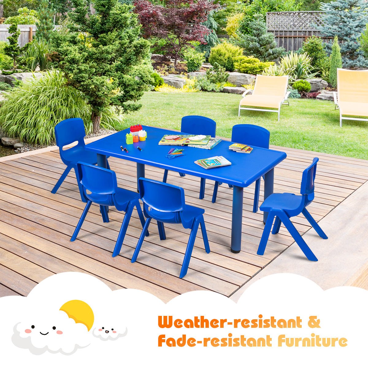 Child's Table and 6 Chairs Set - Inviting Spaces for Preschools and Homes