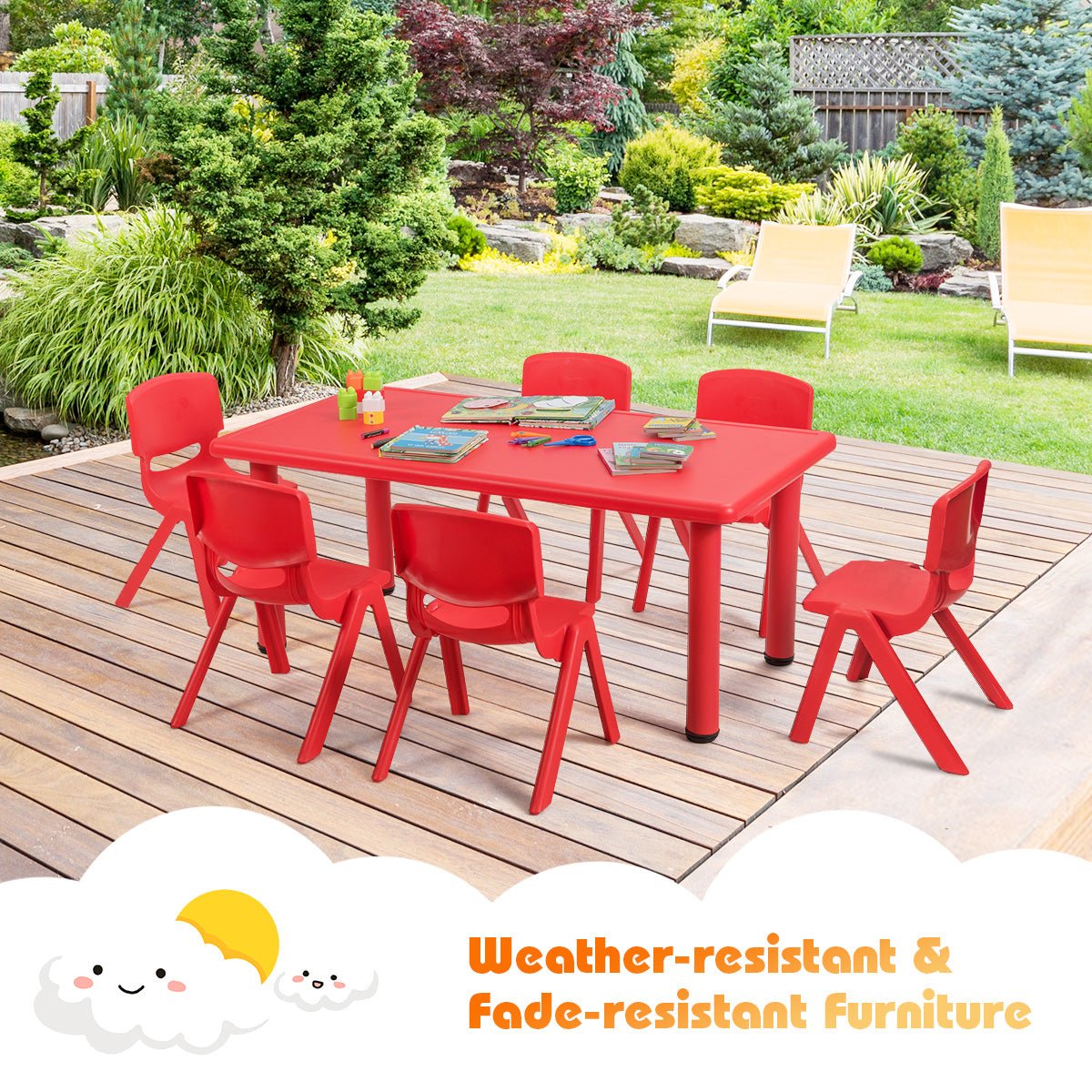 Children's Table and 6 Chairs Set - Inviting Environments for Kids
