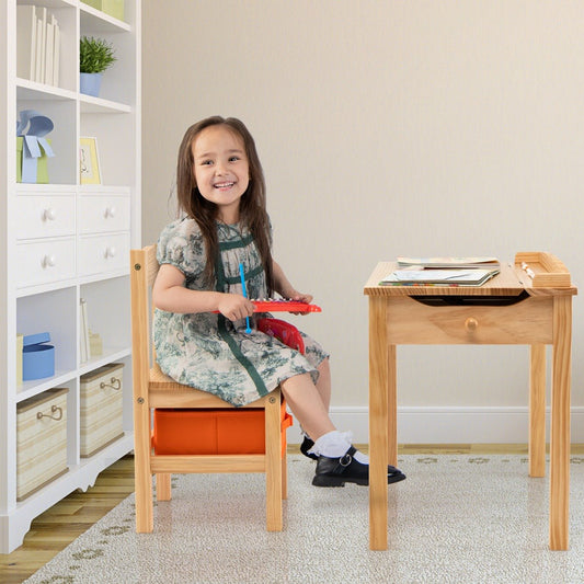 Organize and Play - Kids Table and Chair Set with Built-in Storage