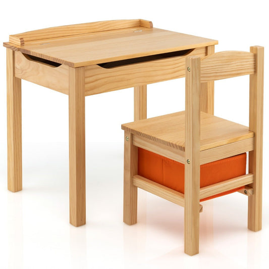 Toddler's Learning Haven - Table and Chair Set with Storage for Kids