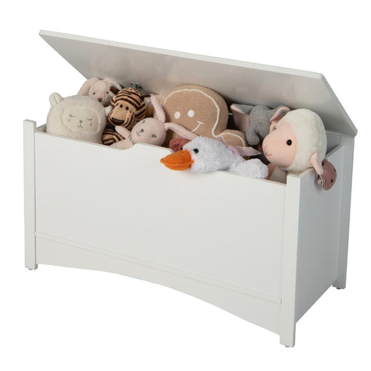 Organize Playroom with Kid-Friendly Toy Box - Flip-Top & Cut-out Pulls