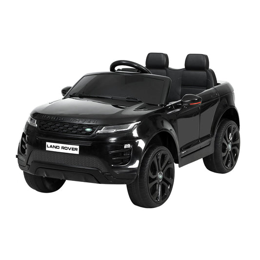 Black 12v Kids Toy Ride on Car - Land Rover design for outdoor backyard fun