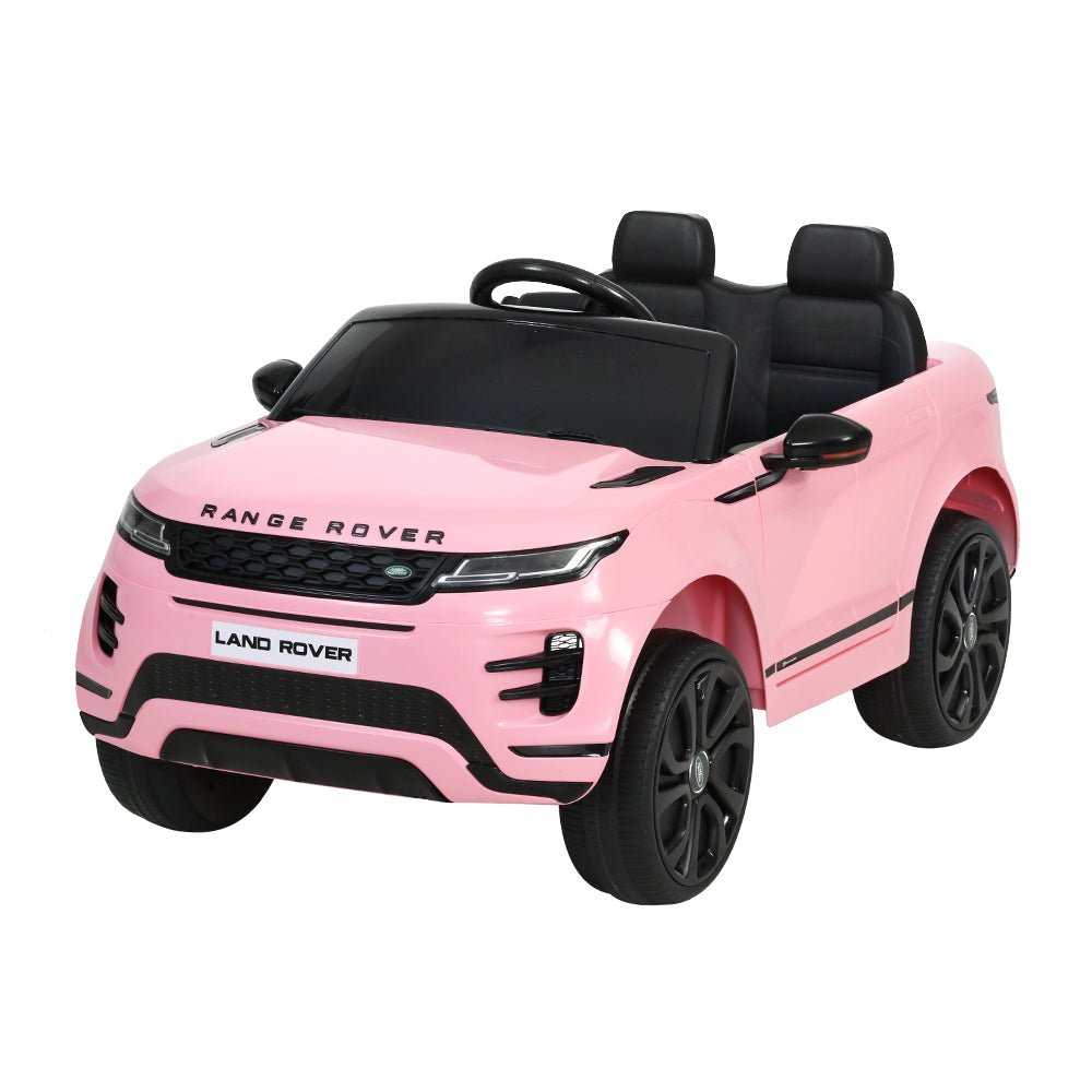 Pink 12v Kids Ride-On Land Rover Toy Car, perfect for fun play at home.