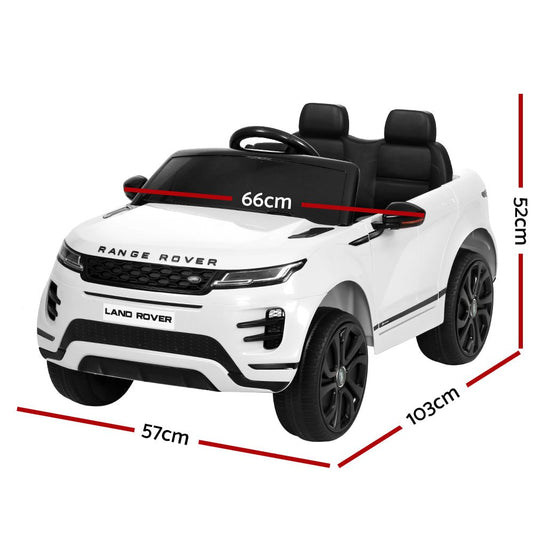 Kids 12v Land Rover White Ride on Car for fun indoor playtime.