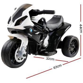 Black BMW Licensed S1000RR Kids Ride On Motorbike toy for thrilling at-home adventures.