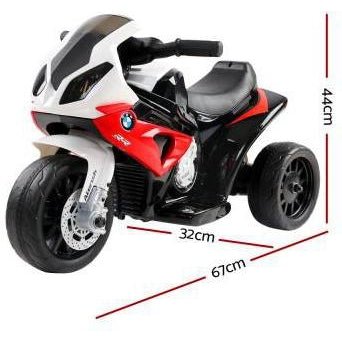 Red BMW Licensed S1000RR Kids Toy Ride On Motorbike for indoor playtime fun.