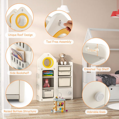 Details Toy Storage Organizer with Mobile Trolley 