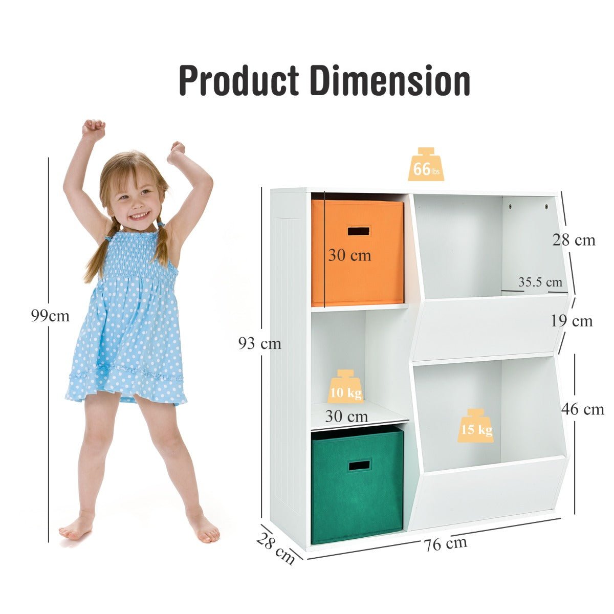 Kid-Friendly Toy Storage Solution - 2-Basket Organizer for Easy Tidying