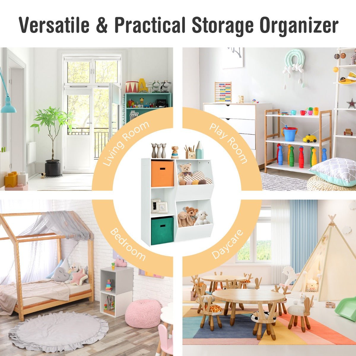 Kid's Toy Storage - 2 Baskets for Organized Playroom