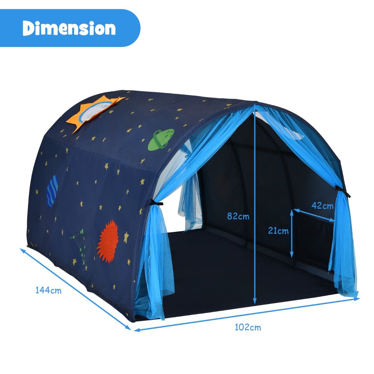 Comfortable Kids Sleeping Tent: Twin Playhouse with Carry Bag