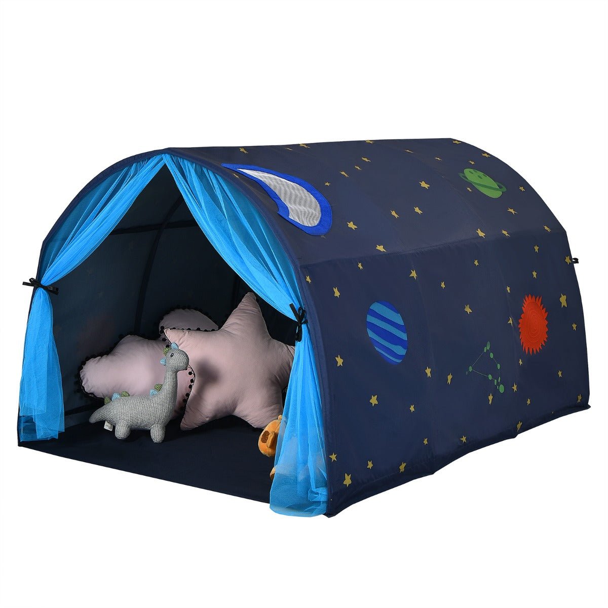 Dreamy Twin Sleeping Tent: Portable Playhouse with Carry Bag
